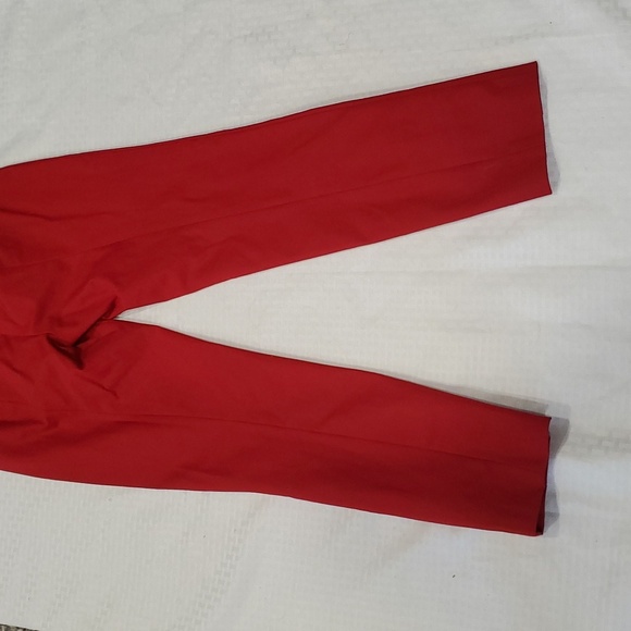 Theory Alettah approach red stretch pullon women's crop pants size 2 - Picture 9 of 12